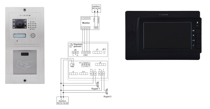 Wideodomofon czytnikiem RFID Vidos S601A-2 M320B